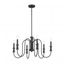 Kichler 52470BK - Chandelier 6Lt