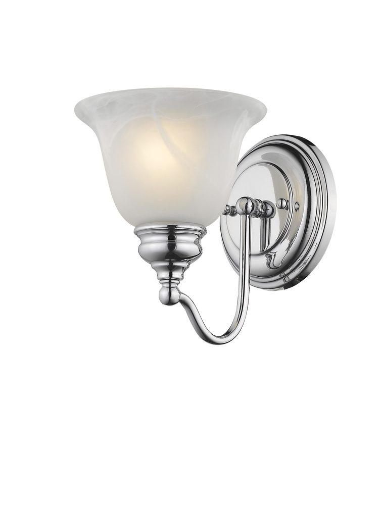 1 Light Polished Chrome Bath Light