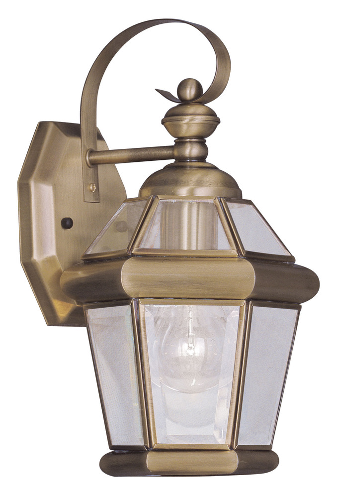 1 Light AB Outdoor Wall Lantern