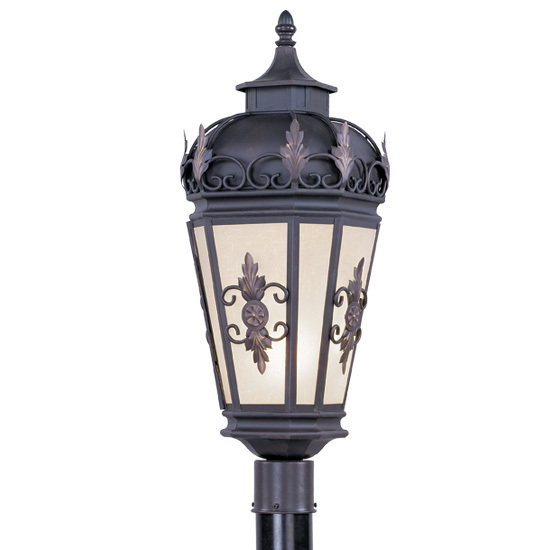 1 Light Bronze Outdoor Post Lantern