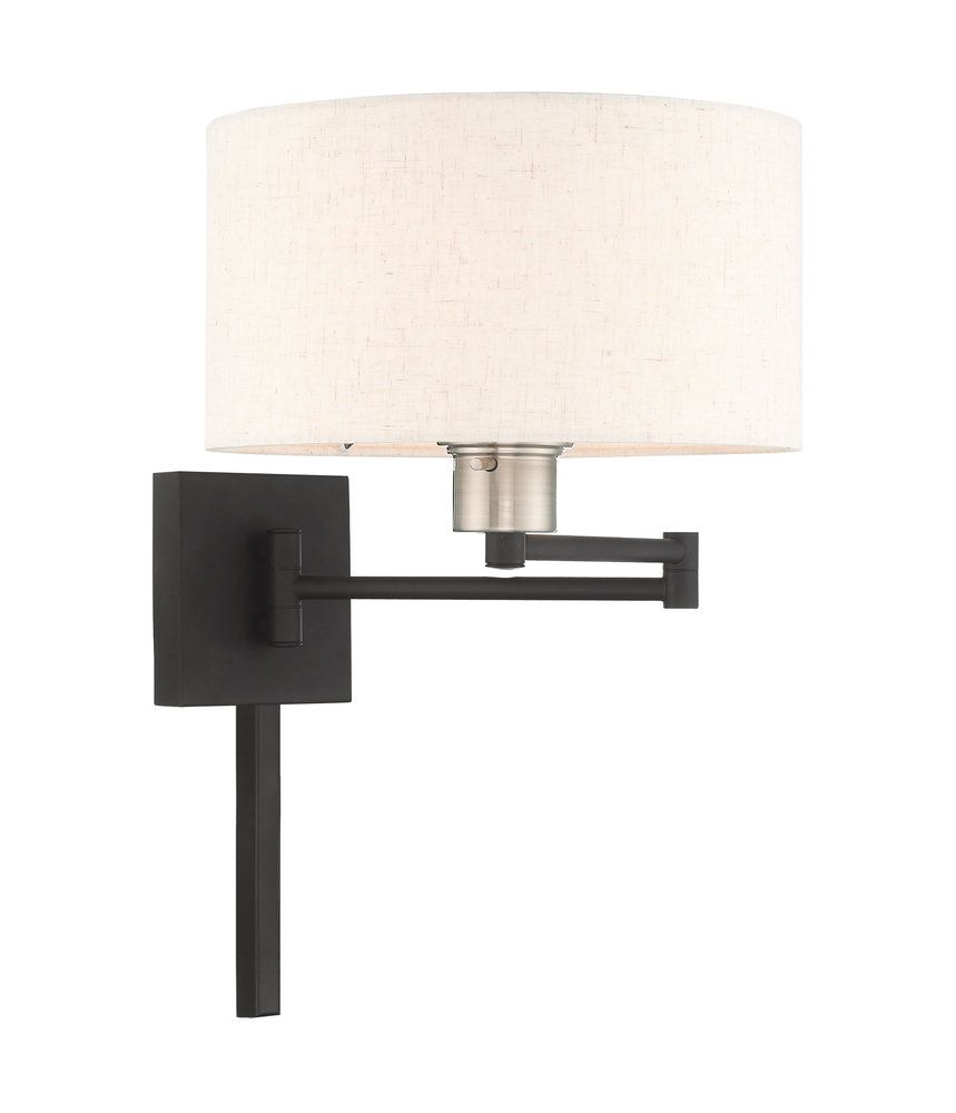 1 Lt Black Swing Arm Wall Lamp