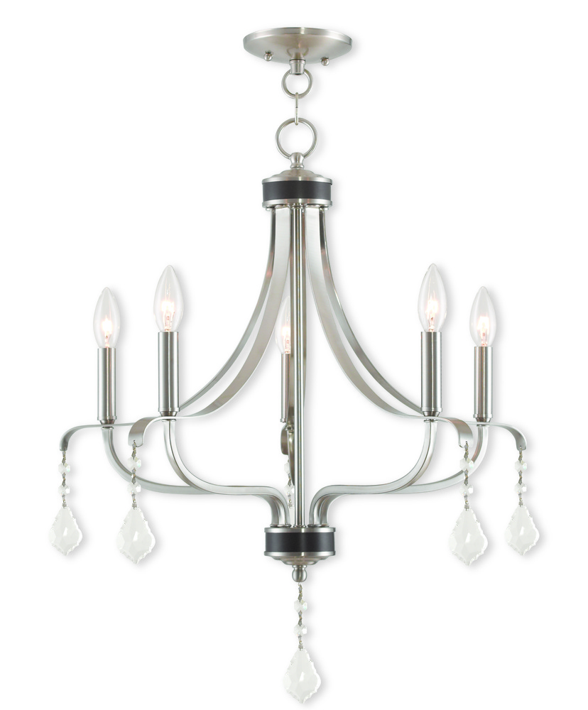 5 Light Brushed Nickel Chandelier