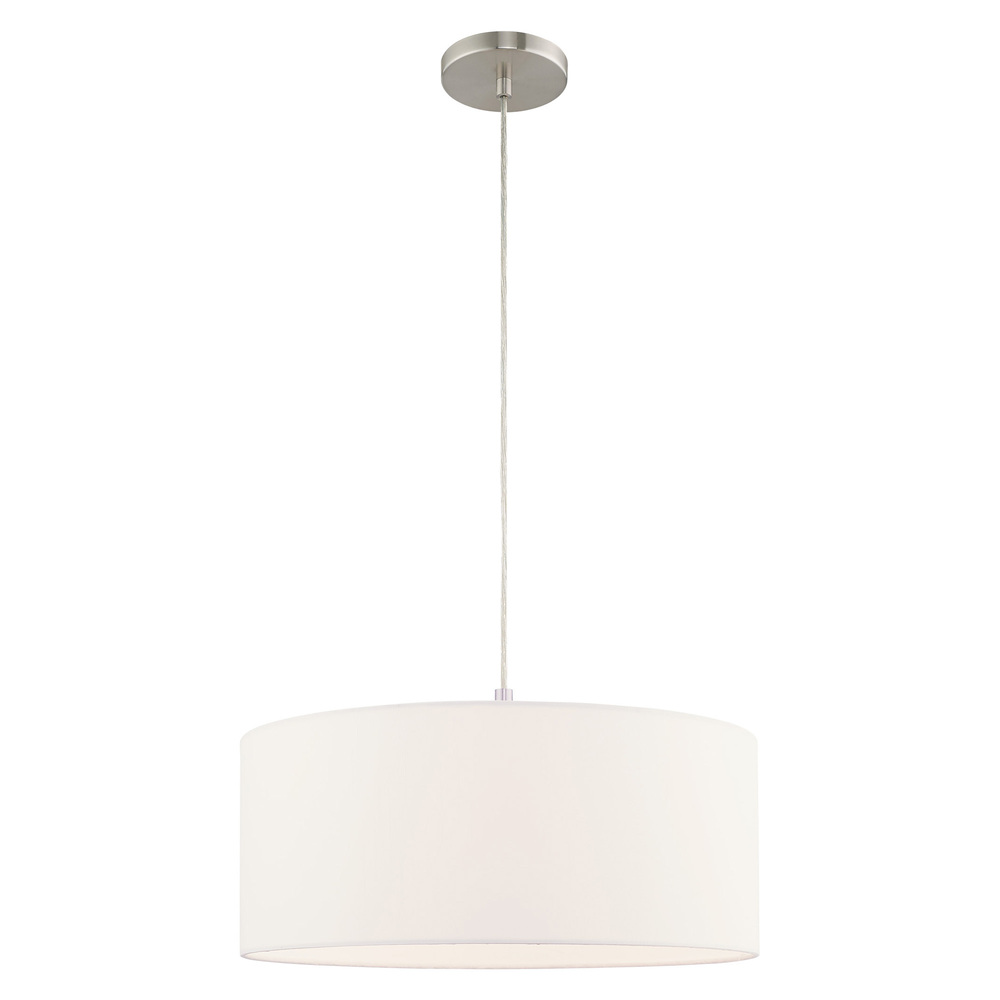 1 Lt Brushed Nickel Pendant Chandelier