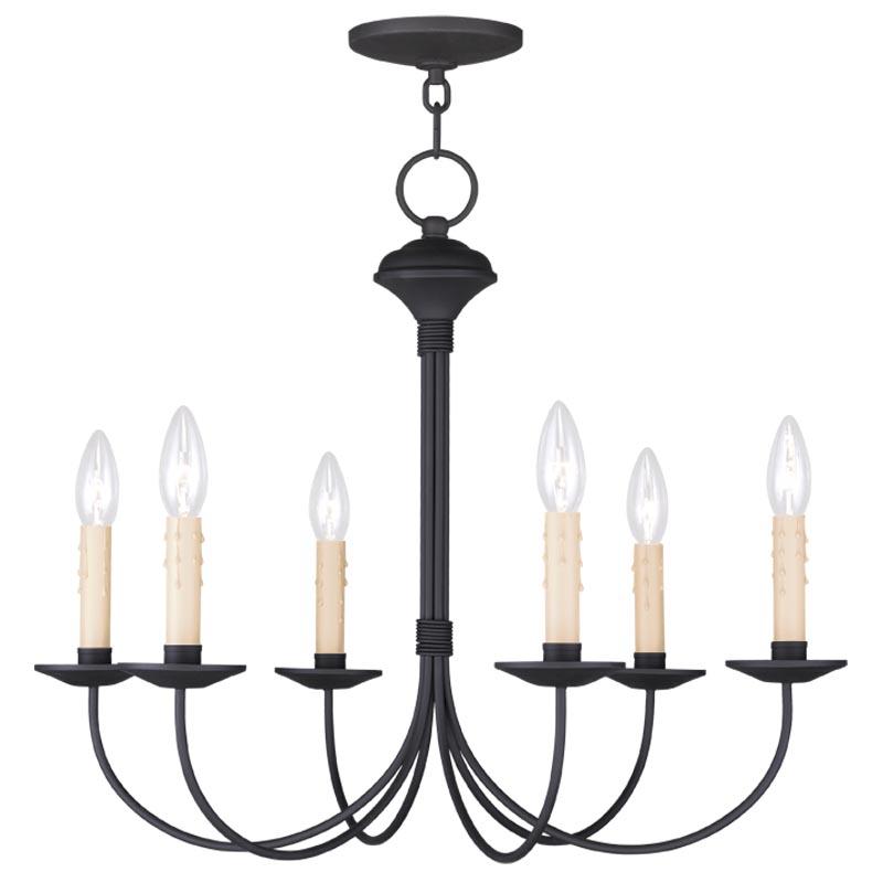 6 Light Black Chandelier