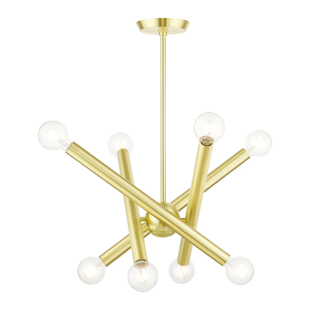 8 Lt Satin Brass  Chandelier