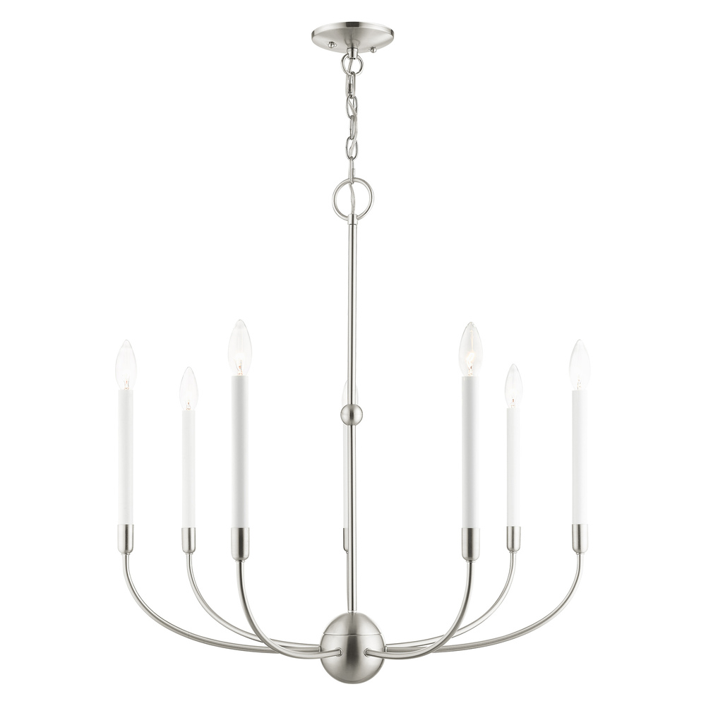 7 Lt Brushed Nickel Chandelier