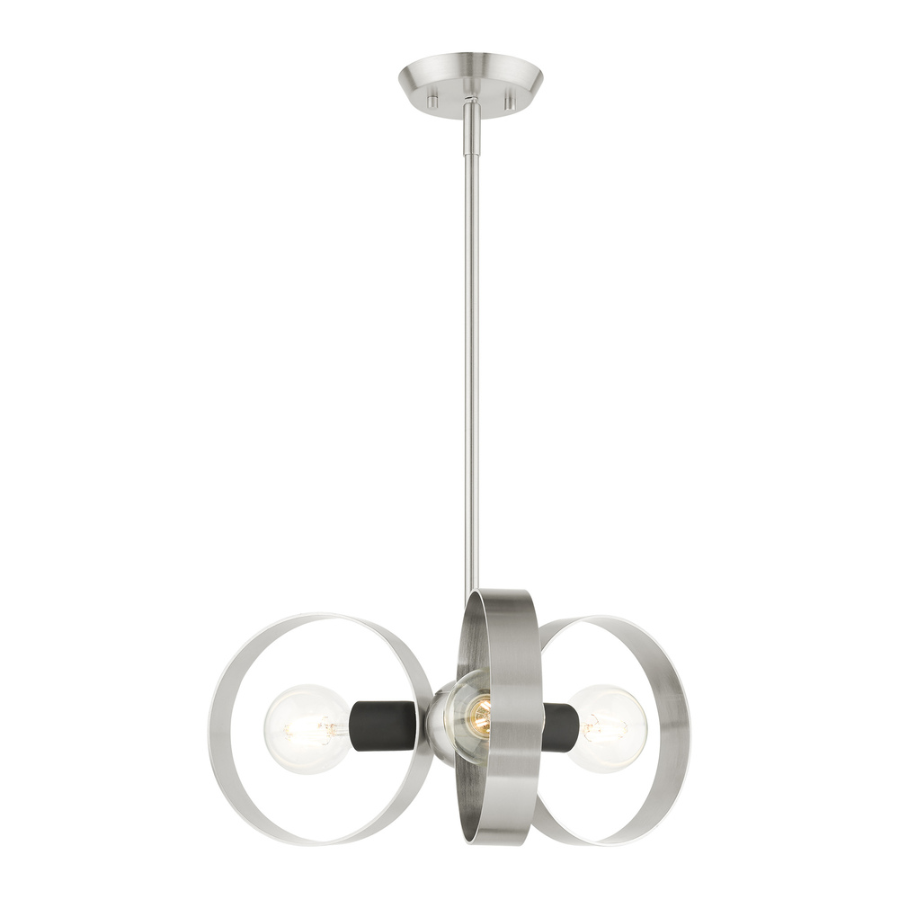 3 Lt Brushed Nickel Chandelier