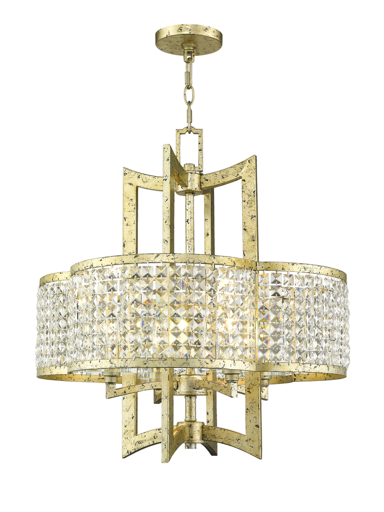 4 Light Winter Gold Chandelier