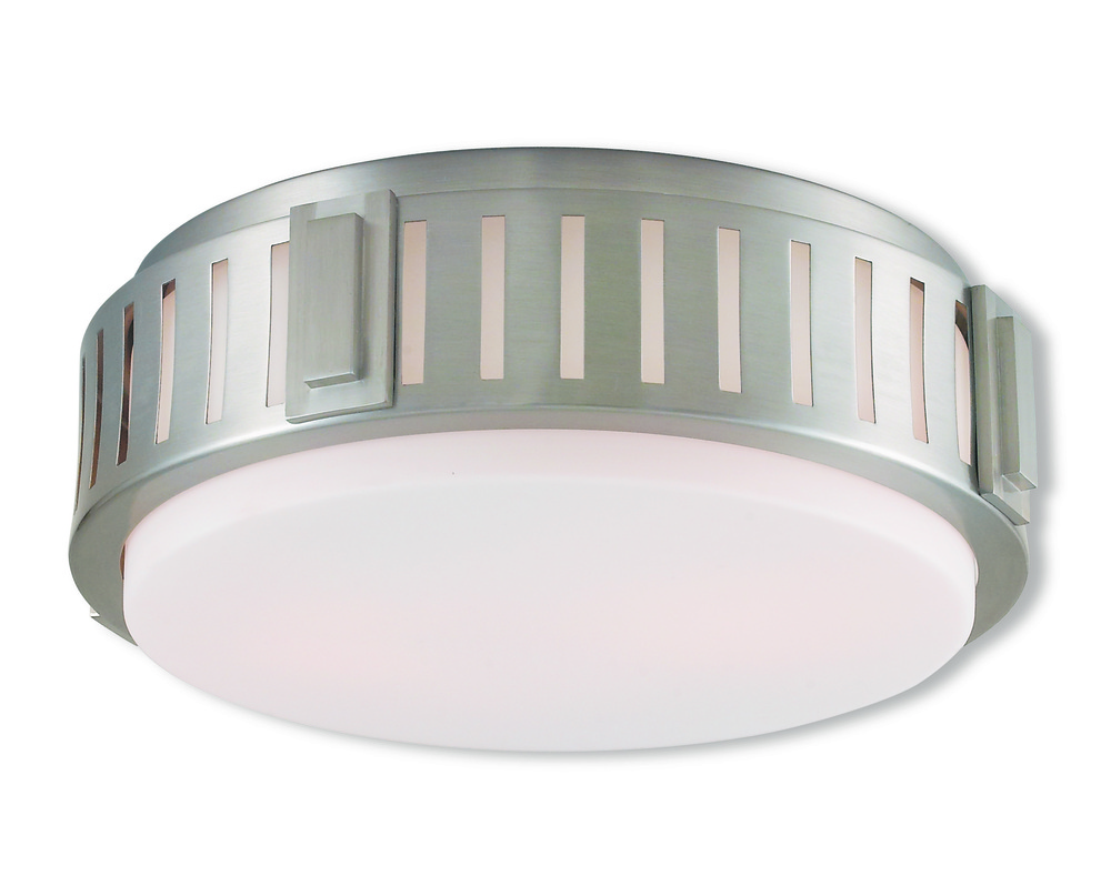 2 Light Brushed Nickel Ceiling Mount