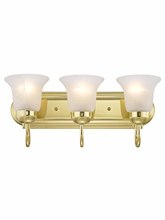 Livex Lighting 1073-02 - 3 Light Polished Brass Bath Light