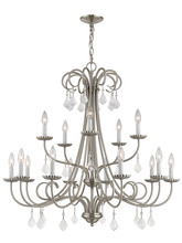 Livex Lighting 40879-91 - 15 Lt BN Foyer Chandelier