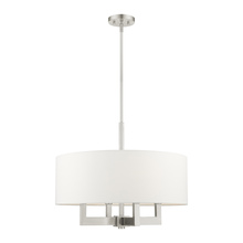 Livex Lighting 48786-91 - 4 Lt Brushed Nickel Chandelier