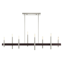 Livex Lighting 49338-91 - 8 Lt Brushed Nickel Linear Chandelier