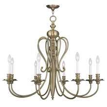 Livex Lighting 5168-01 - 8 Light Antique Brass Chandelier