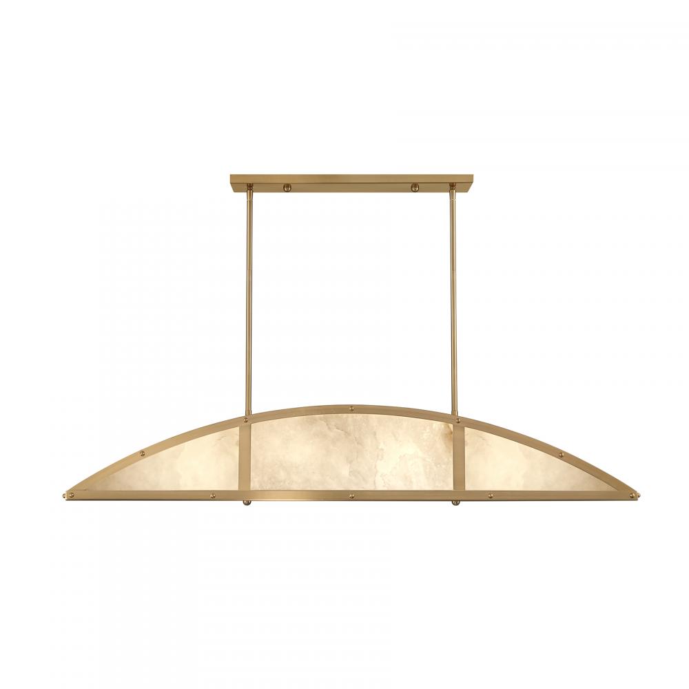 Legacy 4-Light Linear Chandelier in Warm Brass by Breegan Jane