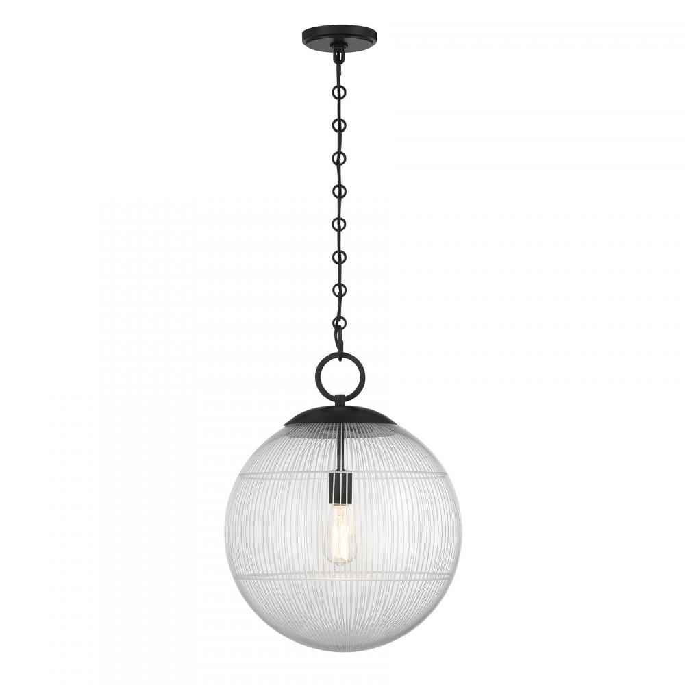 Cabot 1-Light Pendant in Matte Black