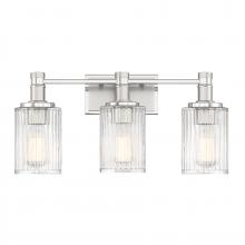 Savoy House 8-1102-3-146 - Concord 3-Light Bathroom Vanity Light in Silver and Polished Nickel