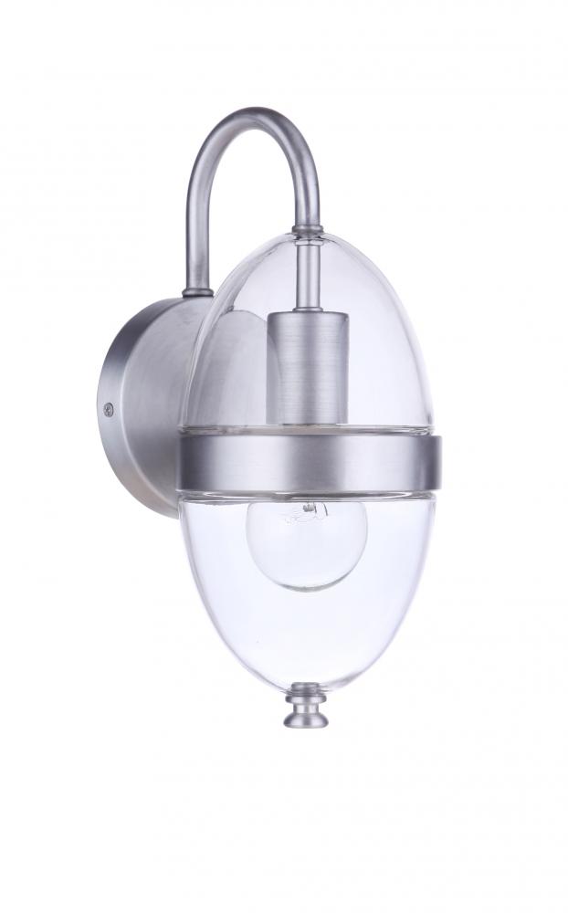 Sivo 1 Light Small Outdoor Wall Lantern in Satin Aluminum
