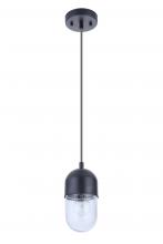 Craftmade 55091-FB - Pill 1 Light Mini Pendant in Flat Black