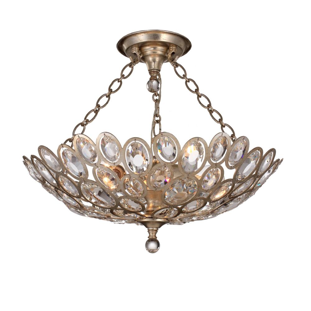 Sterling 3 Light Distressed Twilight Semi Flush Mount