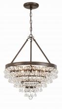 Crystorama 136-VZ - Calypso 6 Light Crystal Teardrop Vibrant Bronze Chandelier