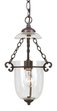 Crystorama 5761-BU-CL - 1 Light Bronze Umber Glass Pendant I