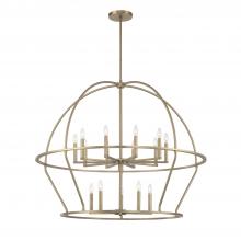 Crystorama ABB-3029-VG - Abbott 15 Light Vibrant Gold Chandelier