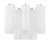 Crystorama ADD-302-CH-WH - Addis 2 Light Polished Chrome Sconce