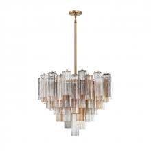 Crystorama ADD-312-AG-AU - Addis 12 Light Aged Brass Chandelier