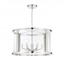 Crystorama DEV-B8066-PN - Libby Langdon for Crystorama Devon 6 Light Polished Nickel Chandelier