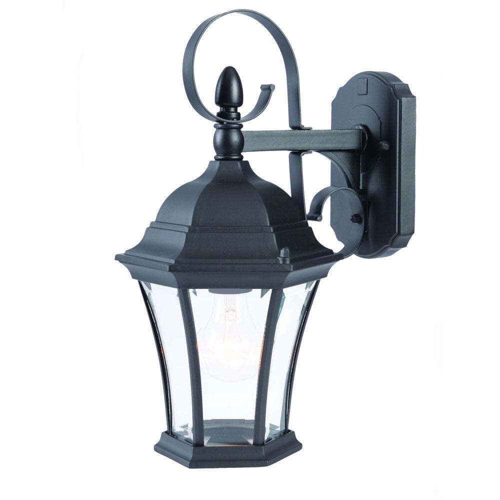 New Orleans Collection Wall-Mount 1-Light Outdoor Matte Black Light Fixture