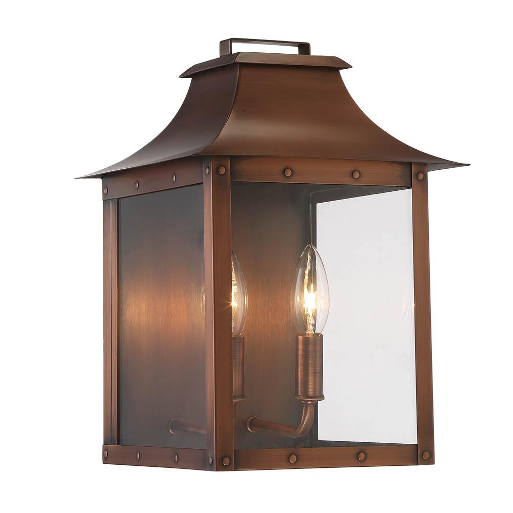 Manchester 2-Light Outdoor Copper Patina Light Fixture