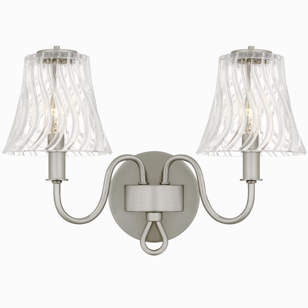 McKinney 2-Light Brushed Nickel Bath Light