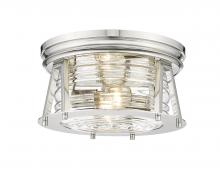 Z-Lite 491F2-PN - 2 Light Flush Mount