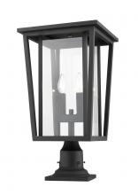 Z-Lite 571PHBR-533PM-BK - 2 Light Outdoor Pier Mounted Fixture