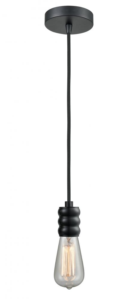 Gatsby - 1 Light - 2 inch - Matte Black - Cord hung - Mini Pendant