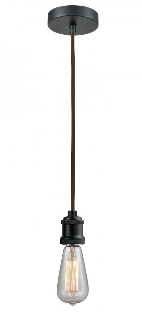 Edison - 1 Light - 2 inch - Matte Black - Cord hung - Mini Pendant