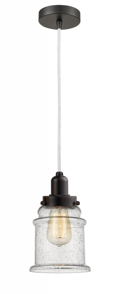 Whitney - 1 Light - 8 inch - Oil Rubbed Bronze - Cord hung - Mini Pendant