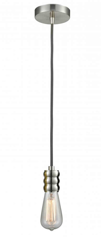 Gatsby - 1 Light - 2 inch - Satin Nickel - Cord hung - Mini Pendant