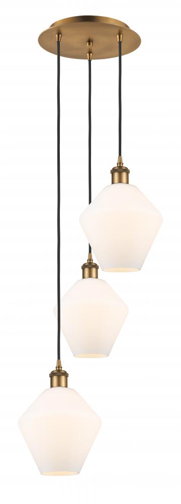 Cindyrella - 3 Light - 15 inch - Brushed Brass - Cord Hung - Multi Pendant