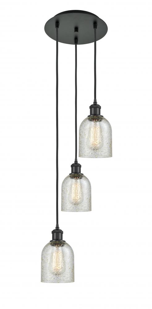 Caledonia - 3 Light - 12 inch - Matte Black - Cord Hung - Multi Pendant