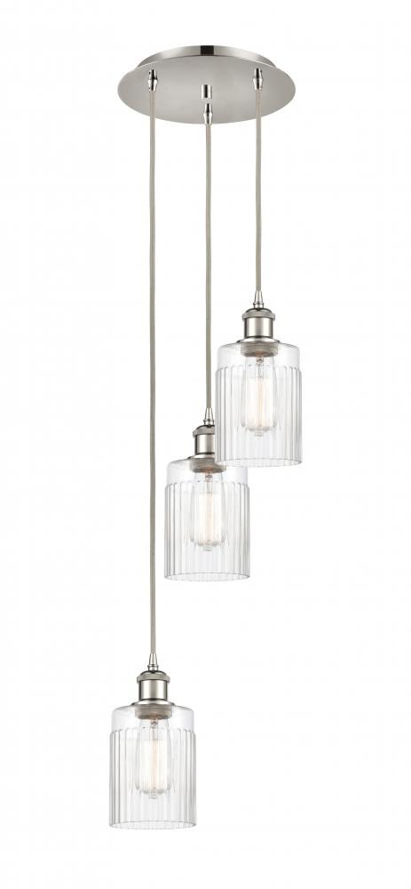 Hadley - 3 Light - 11 inch - Polished Nickel - Cord Hung - Multi Pendant