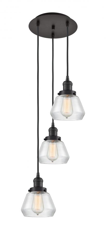 Fulton - 3 Light - 14 inch - Oil Rubbed Bronze - Cord hung - Multi Pendant