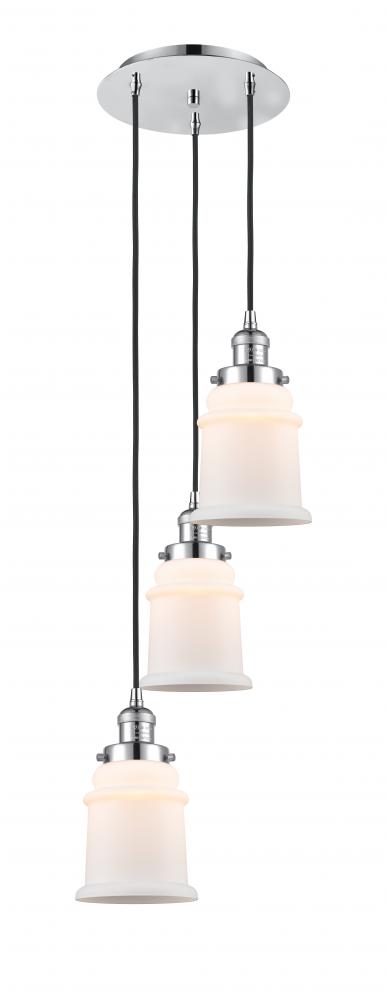 Canton - 3 Light - 13 inch - Polished Chrome - Cord hung - Multi Pendant