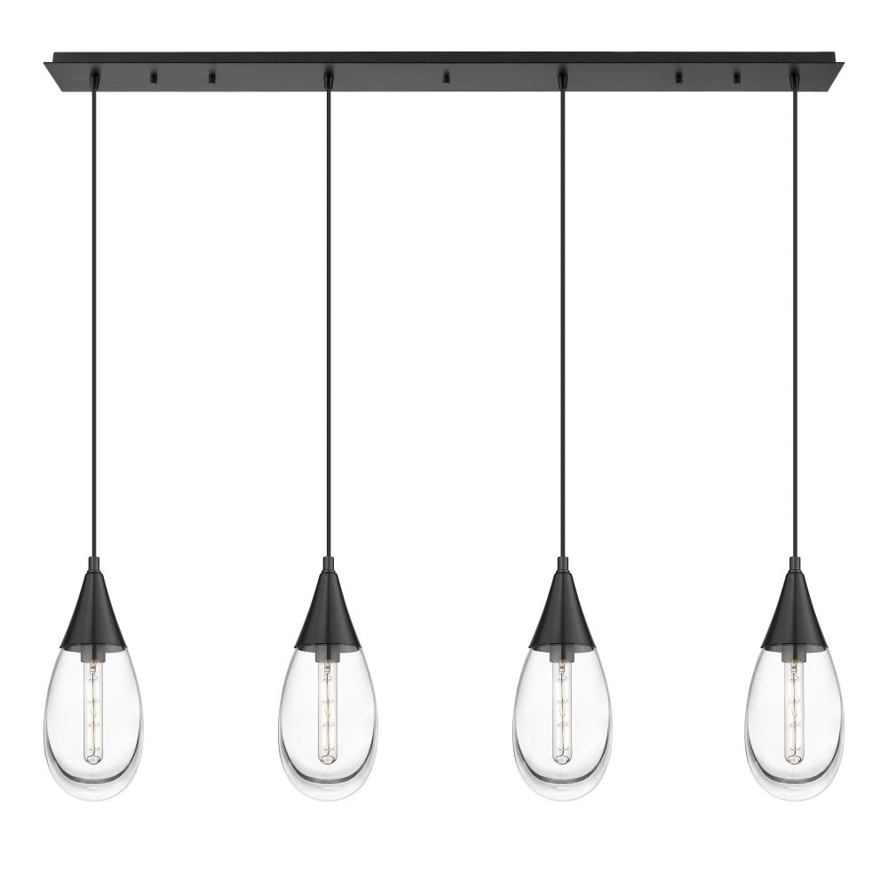 Malone - 4 Light - 50 inch - Matte Black - Linear Pendant