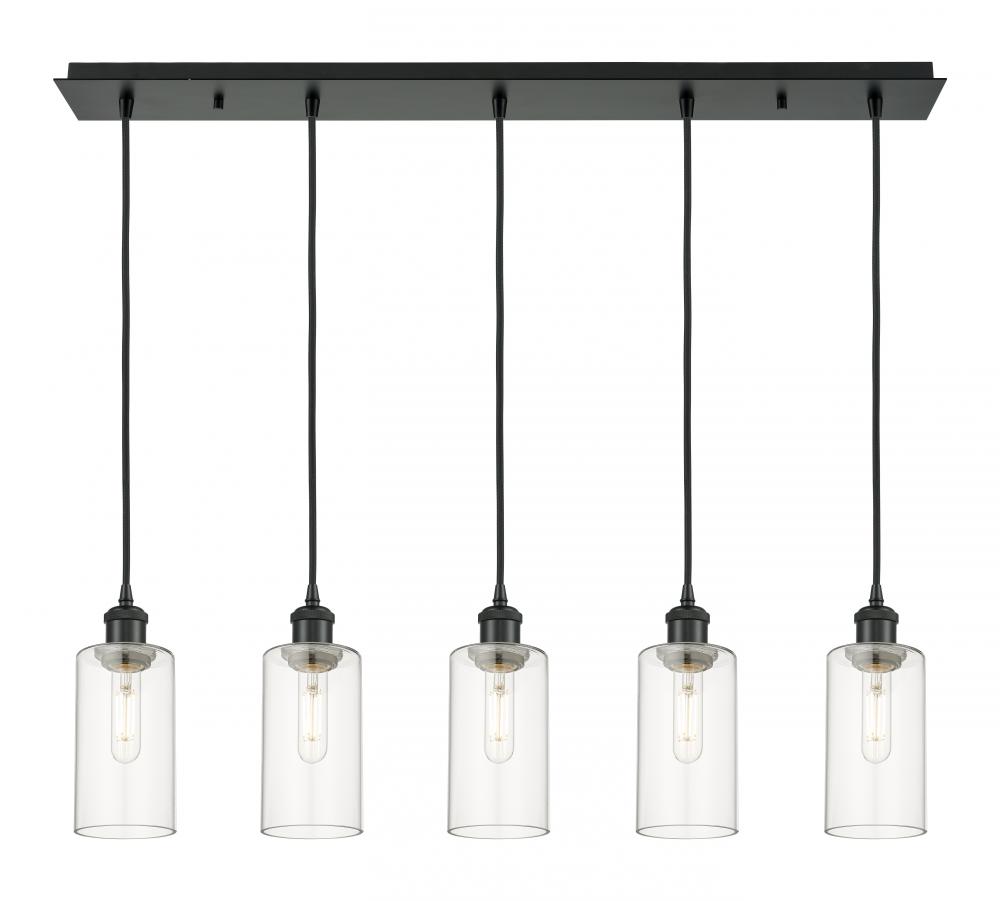 Crown Point - 5 Light - 37 inch - Matte Black - Linear Pendant