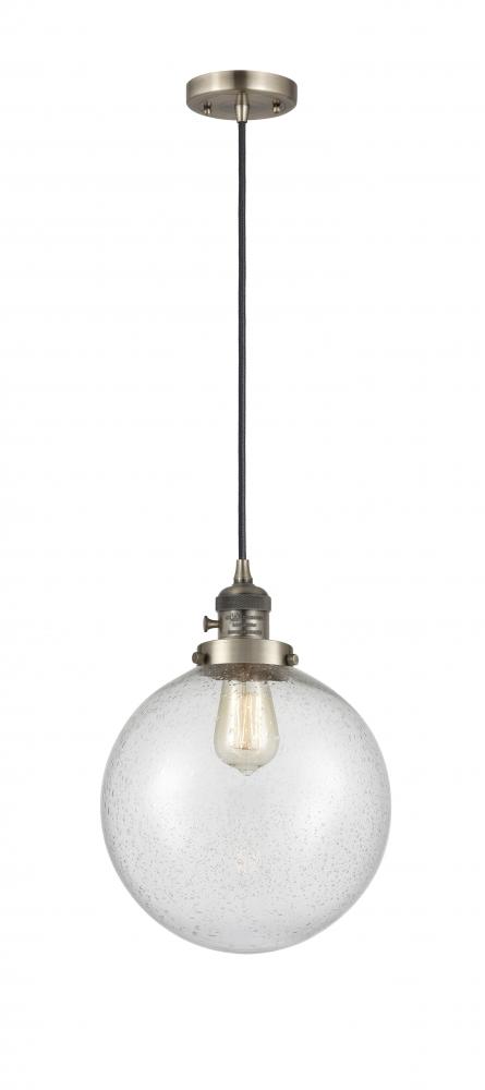 Beacon - 1 Light - 10 inch - Antique Brass - Cord hung - Mini Pendant