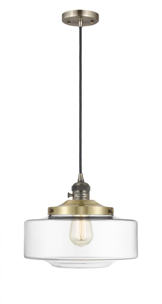 Bridgeton - 1 Light - 16 inch - Antique Brass - Cord hung - Mini Pendant