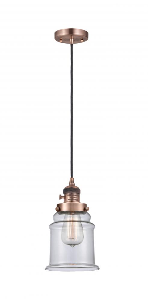 Canton - 1 Light - 6 inch - Antique Copper - Cord hung - Mini Pendant