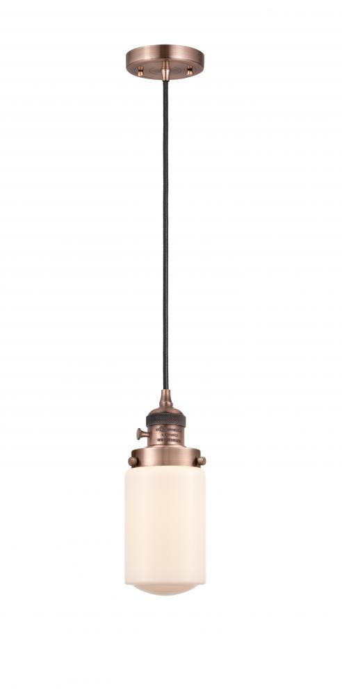 Dover - 1 Light - 5 inch - Antique Copper - Cord hung - Mini Pendant